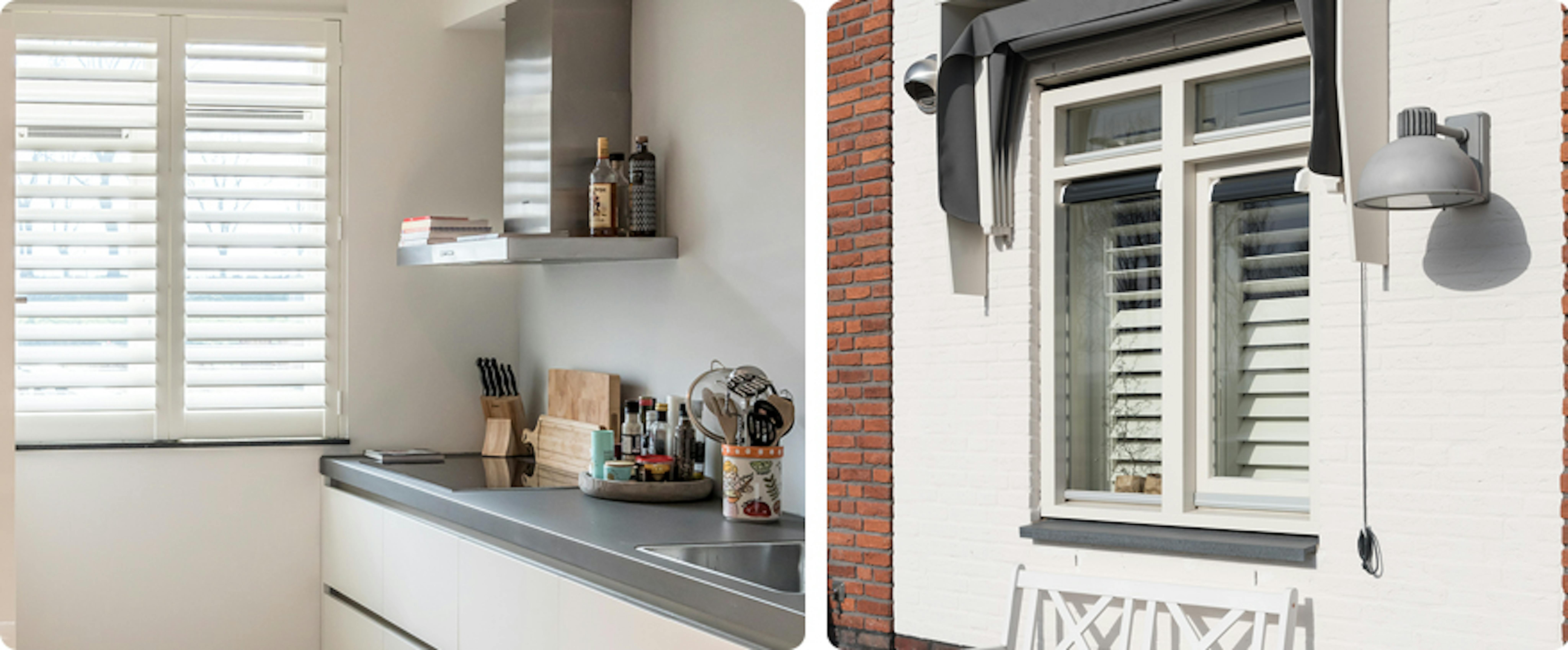 4x Raamdecoratie in de keuken 4x Raamdecoratie in de keuken