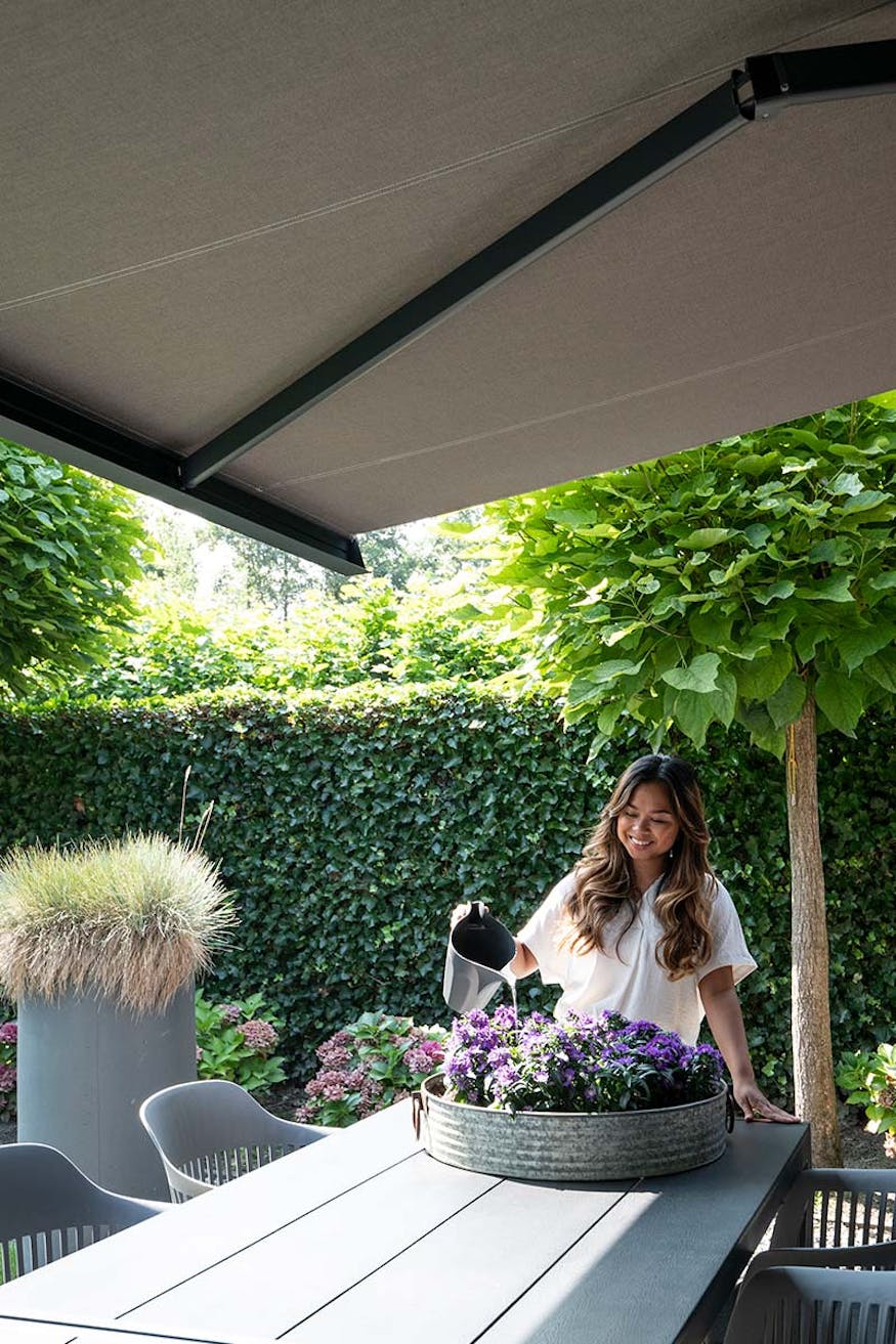 Sfeerbeeld zonnescherm terras