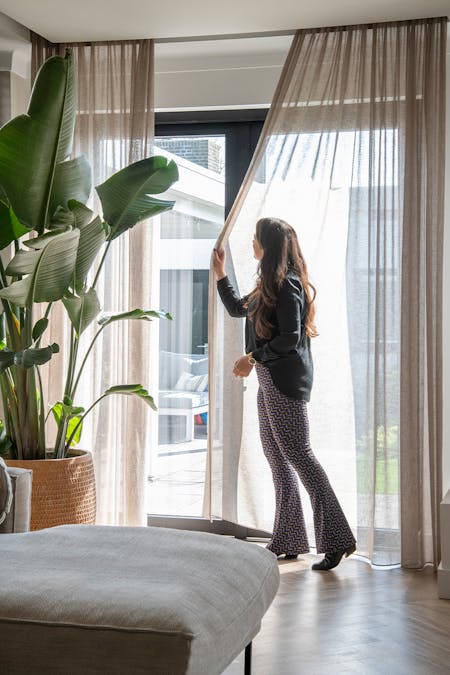 Fam. Langenberg gordijnen woonkamer in gebruik
