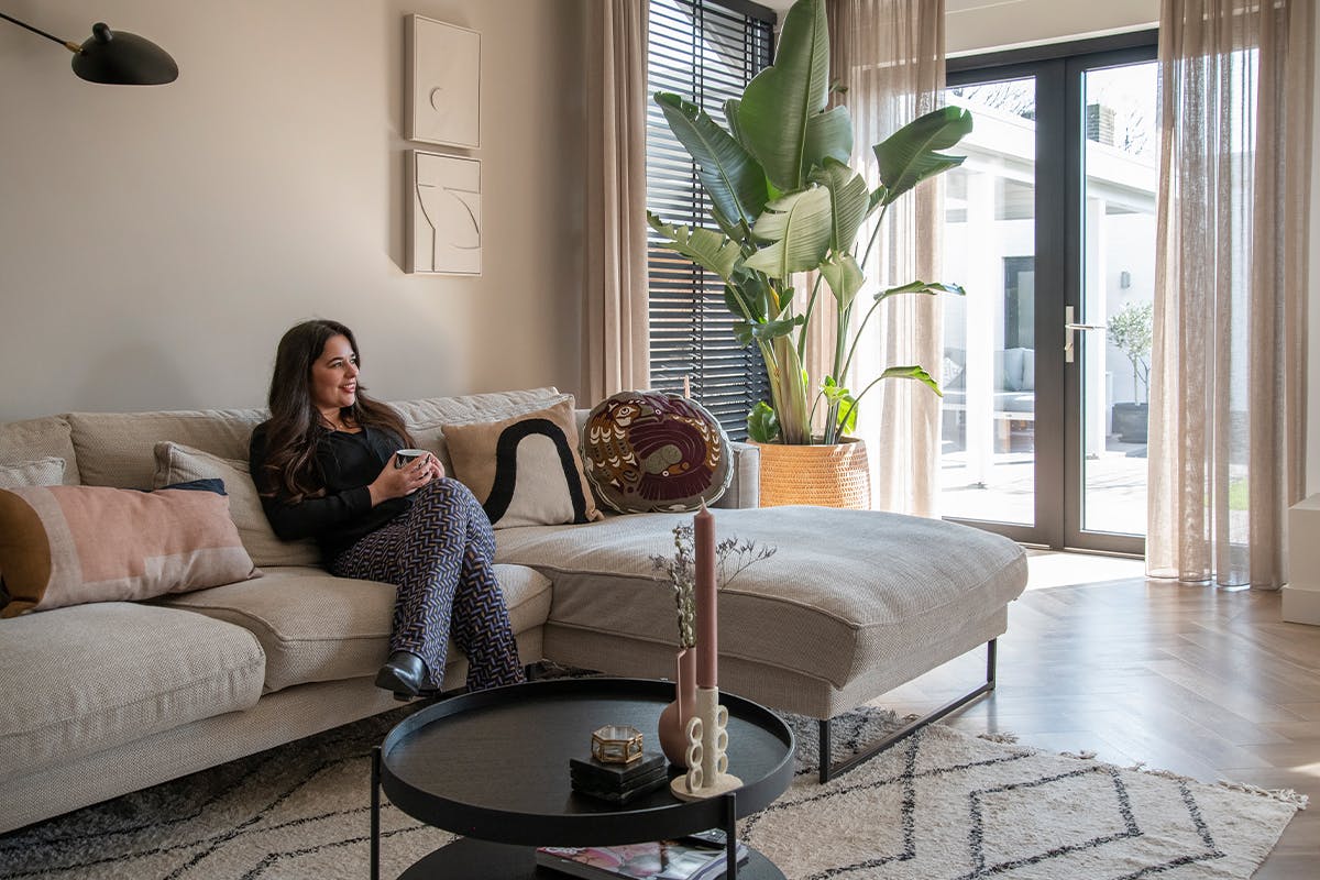 Fam. Langenberg gordijnen woonkamer liggend