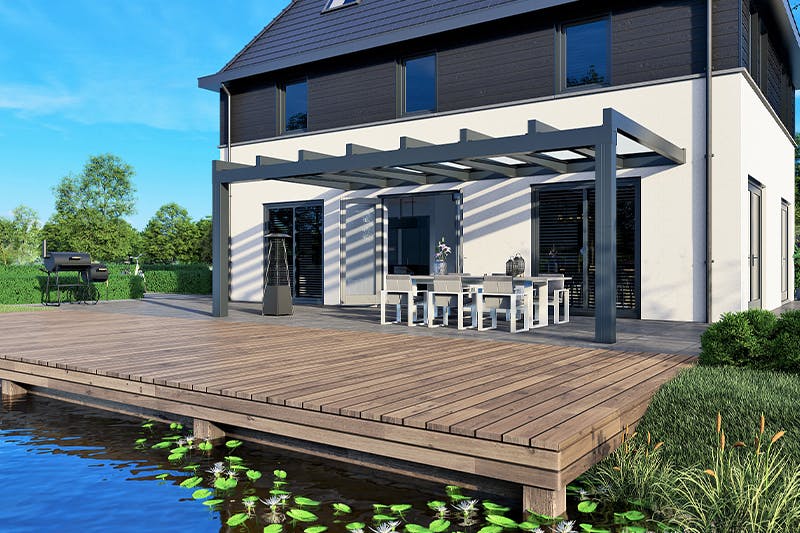 Glazen terrasoverkappingen