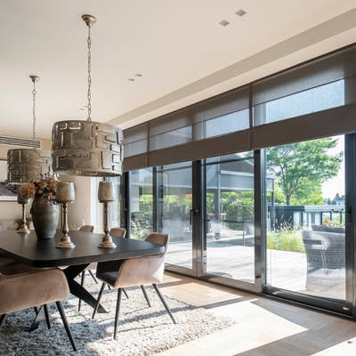 Vouwgordijnen schuifpui INHUIS