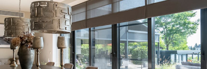 Vouwgordijnen schuifpui INHUIS