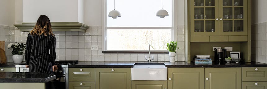 Rolgordijnen in de keuken