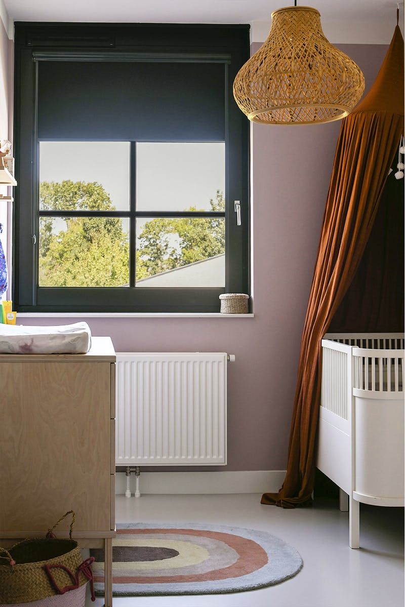 Rolgordijn mini cassette babykamer