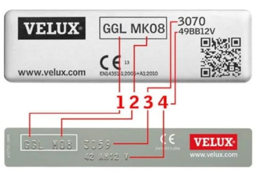 Velux raamcode