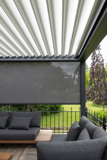 Lamellendak met screens