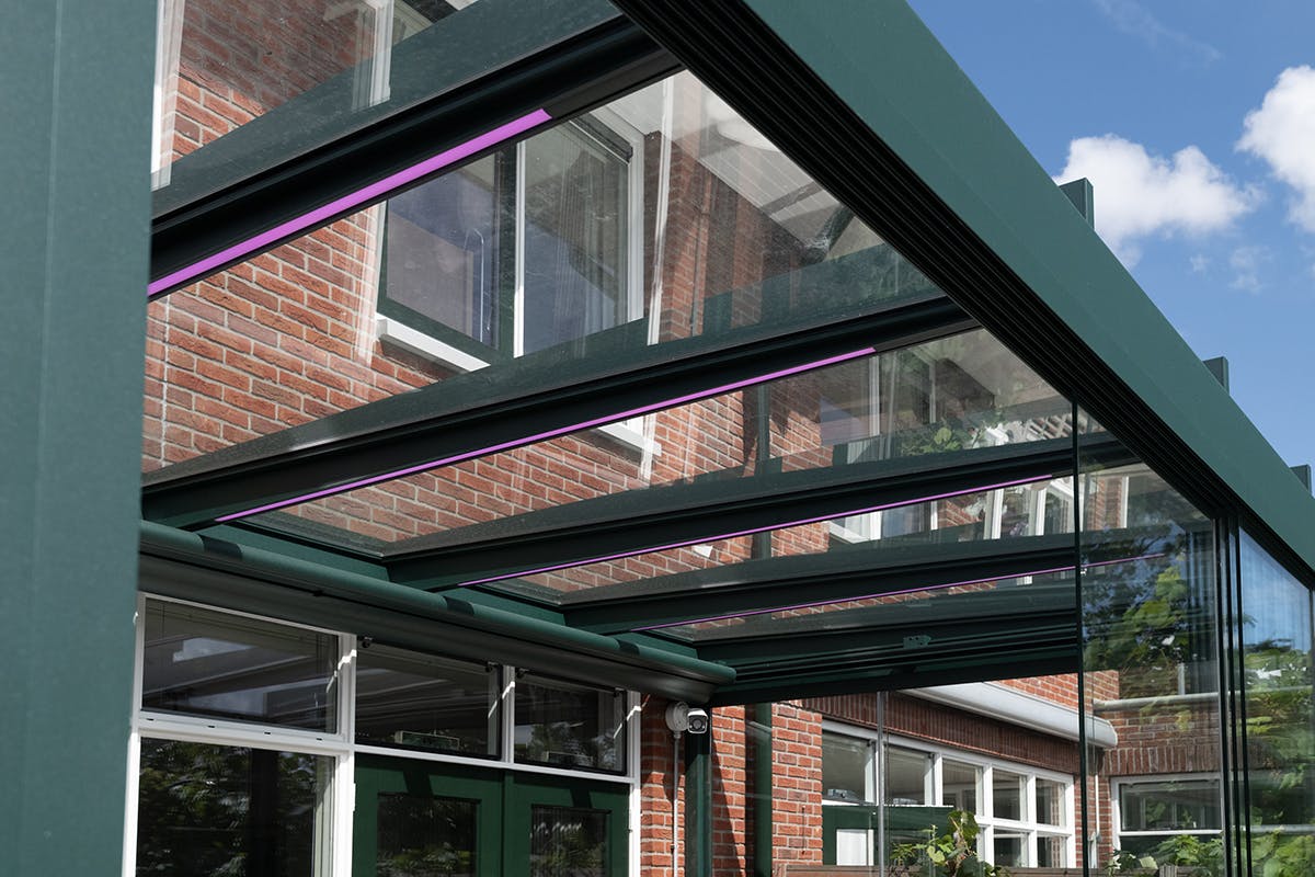 LED verlichting glazen overkapping - inhuis plaza