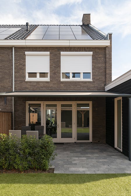 B128 pergola openslaande deuren - inhuis