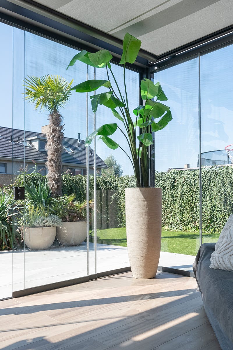 Glazen wanden terrasoverkapping - inhuis plaza 1