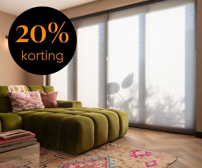 plissegordijnen 20% bf