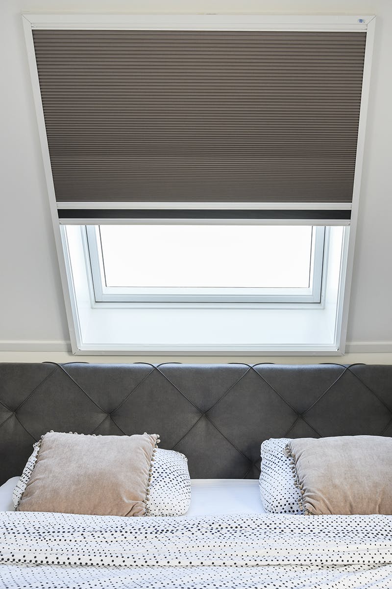 Plisségordijnen dakraam