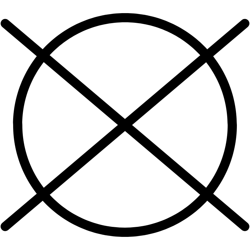 Niet chemisch reinigen