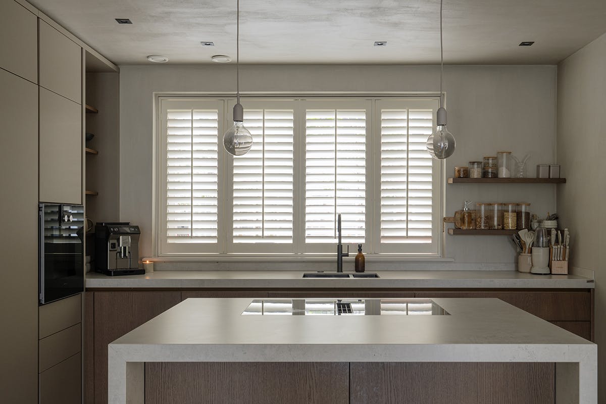 Project witte shutters keuken