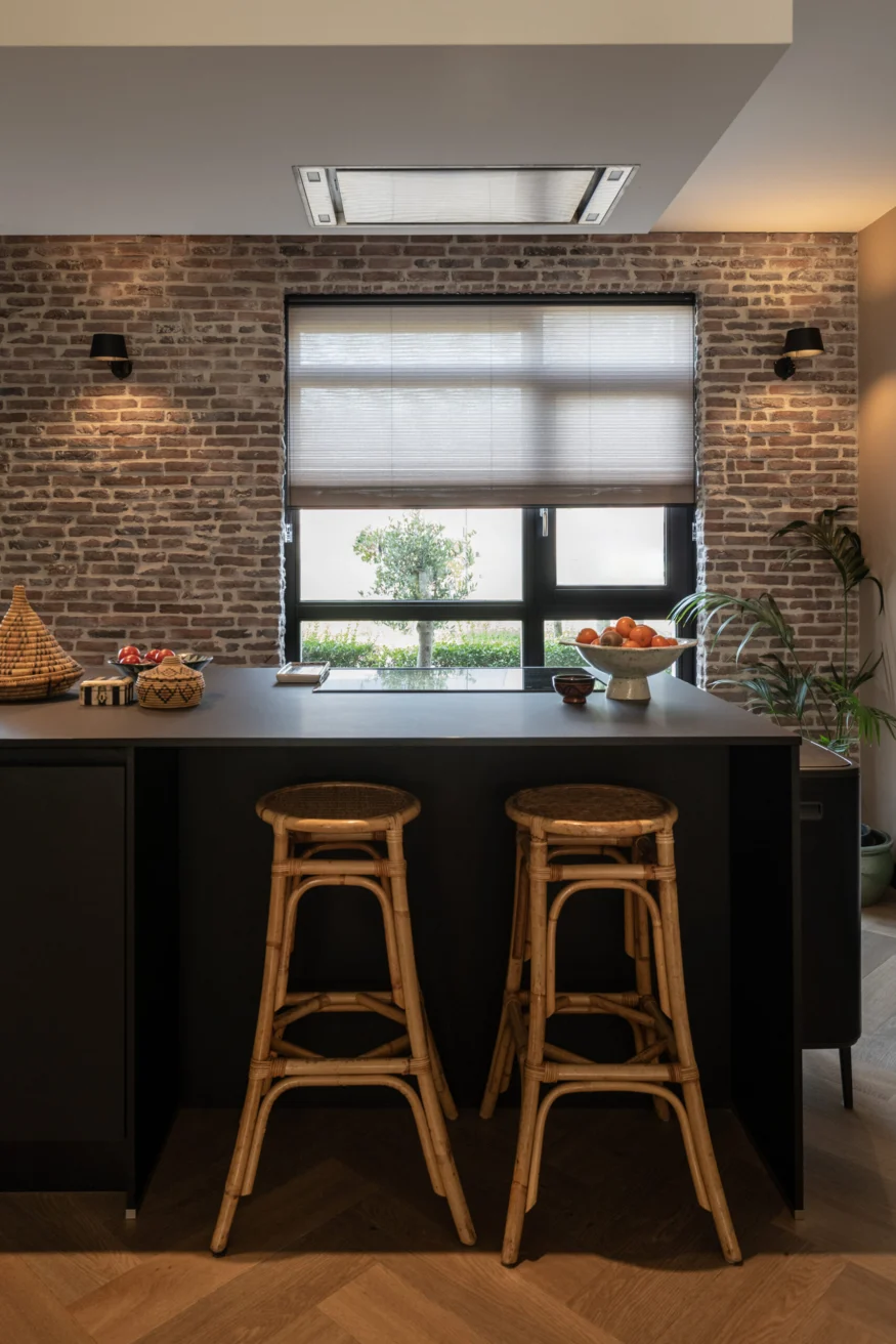 raamdecoratie keuken plisségordijnen
