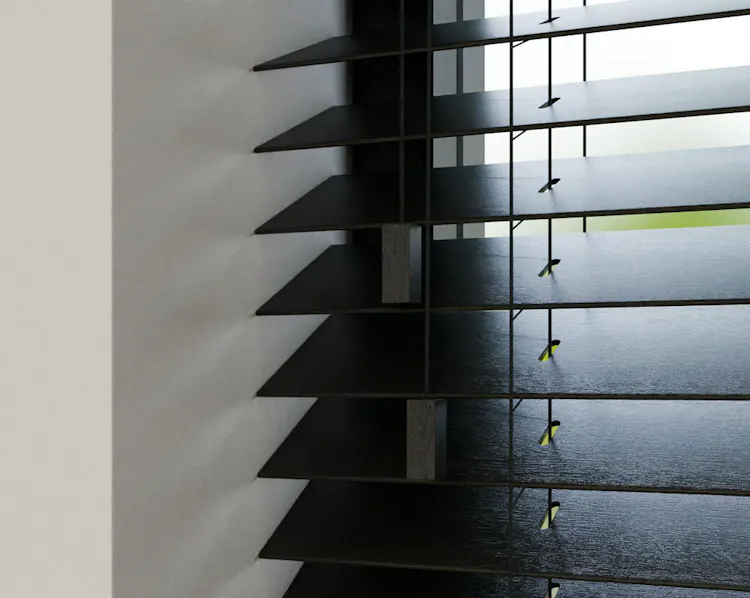 Houten jaloezie 50mm zwart | inhuis