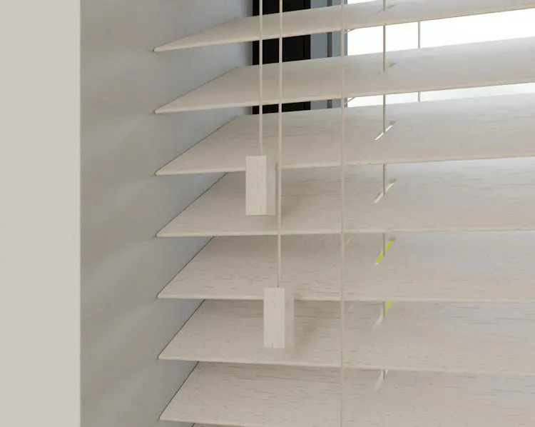 Houten jaloezie 70mm wit | inhuis