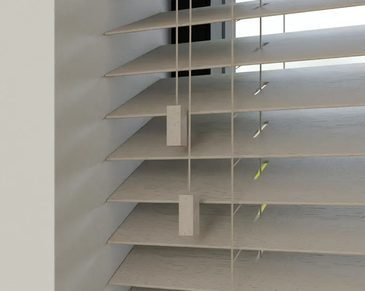 Houten jaloezie 70mm grijs | inhuis